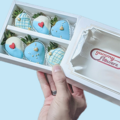6pcs Star In My Heart Blue Chocolate Strawberries Gift Box